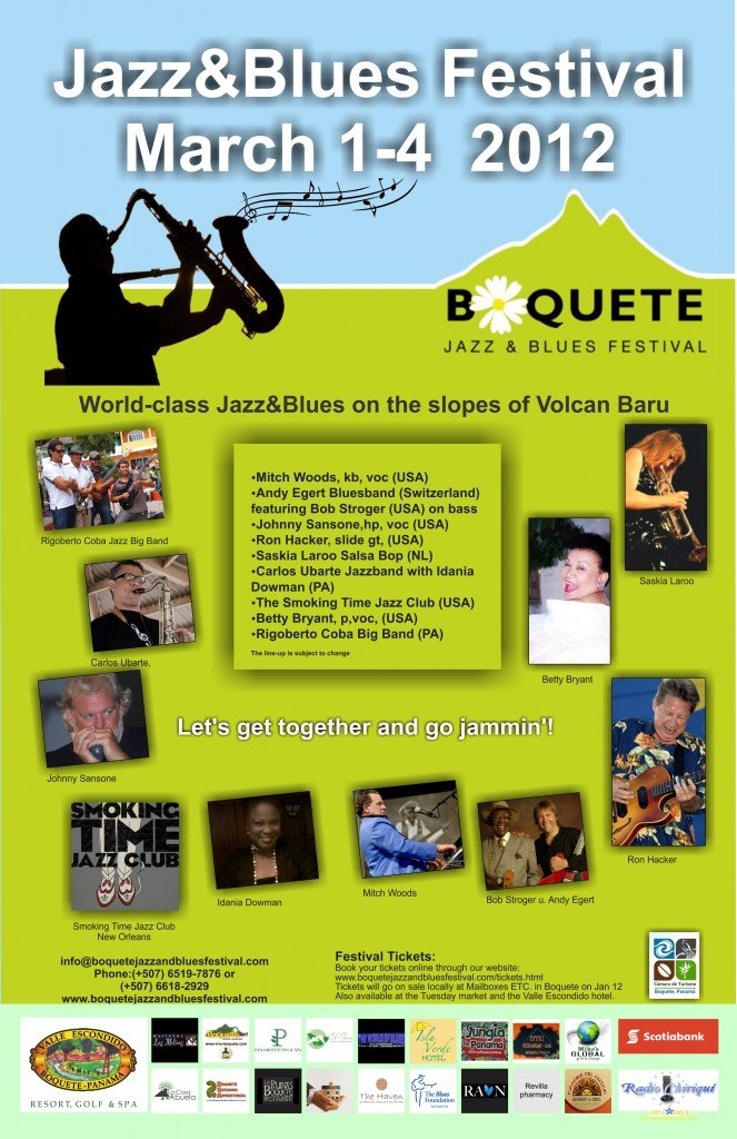 Poster for Boquete Jazz and Blues Festival 2012